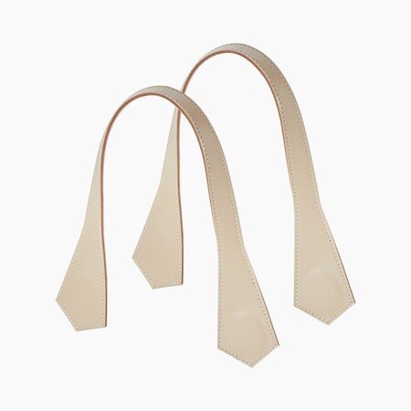 O bag short handles | pointy | sand
