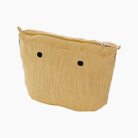 O bag classic innerbag zip-up | canvas herringbone | sun