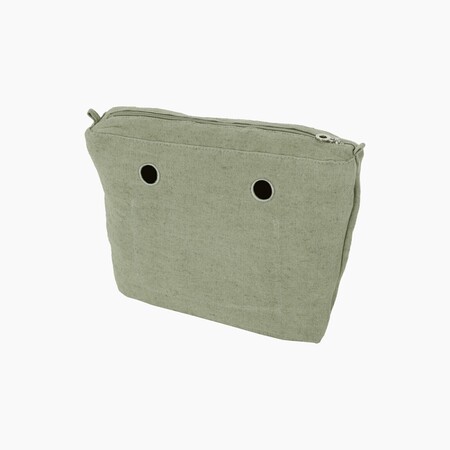 O bag mini innerbag zip-up | canvas drill | matcha | SALE