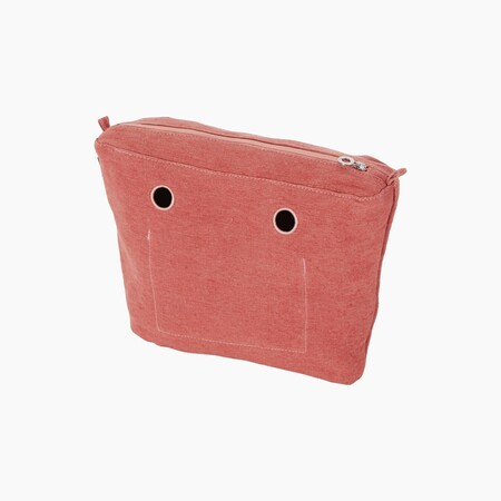 O bag mini innerbag zip-up | canvas drill | blush | pre-order