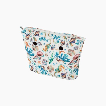 O bag mini innerbag zip-up | seahorse print | multicolor