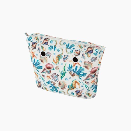 O bag mini innerbag zip-up | seahorse print | multicolor | SALE