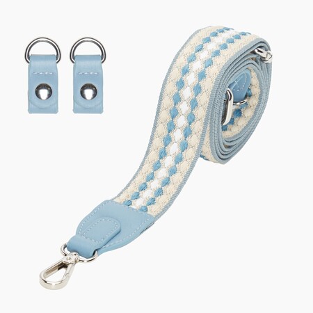 O bag shoulder strap 80/120 with clips | jacquard pluriball | light blue | SALE