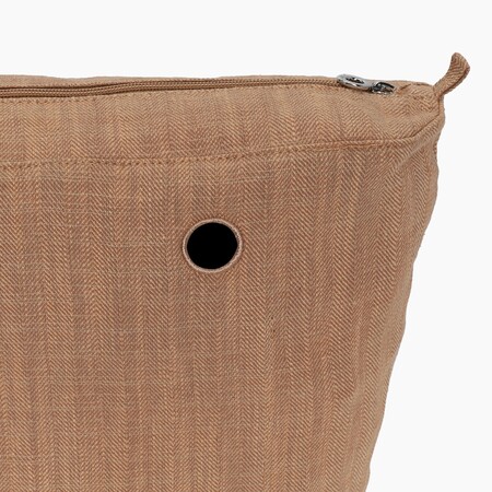 O bag mini innerbag zip-up | canvas herringbone | biscuit | SALE