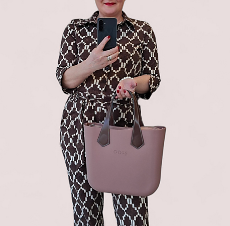 O bag mini old pink & brown | SALE