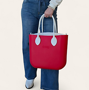 O bag classic tomato & white | SALE