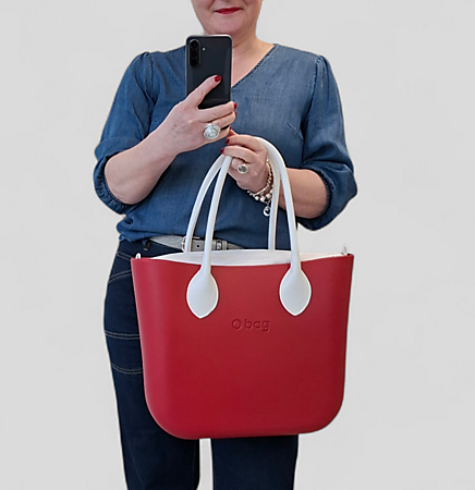 O bag classic cherry & white | SALE