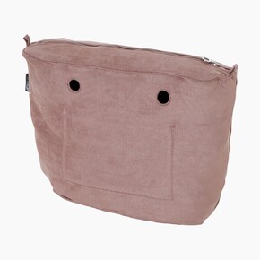 O bag classic insert zip-up | suede fabric | old pink | SALE