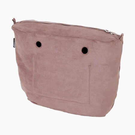 O bag classic insert zip-up | suede fabric | old pink