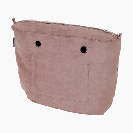 O bag classic insert zip-up | suede fabric | old pink | SALE