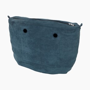 O bag classic insert zip-up | suede fabric | denim
