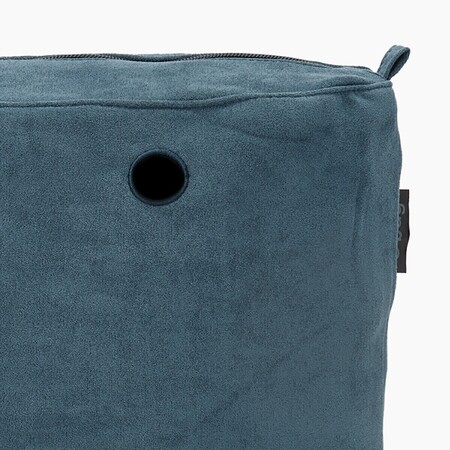 O bag classic insert zip-up | suede fabric | denim