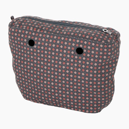 O bag classic insert zip-up | tweed geomatric | old pink