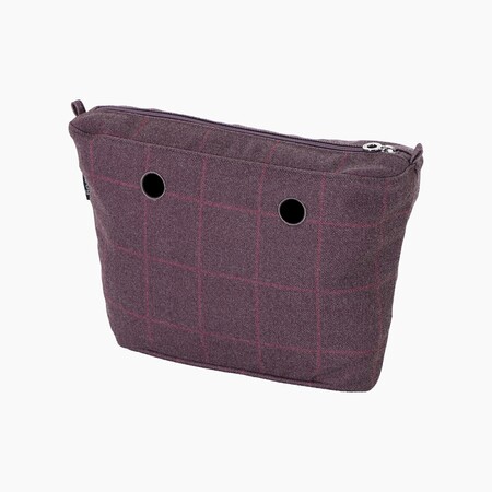 O bag mini insert zip-up | square | burgundy | SALE