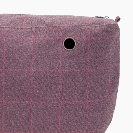 O bag mini insert zip-up | square | burgundy