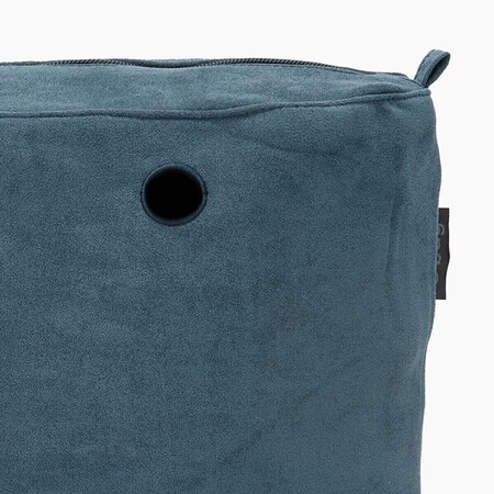 O bag mini insert zip-up | suede fabric | denim