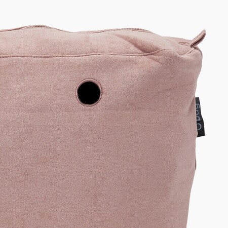 O bag mini insert zip-up | suede fabric | old pink | SALE