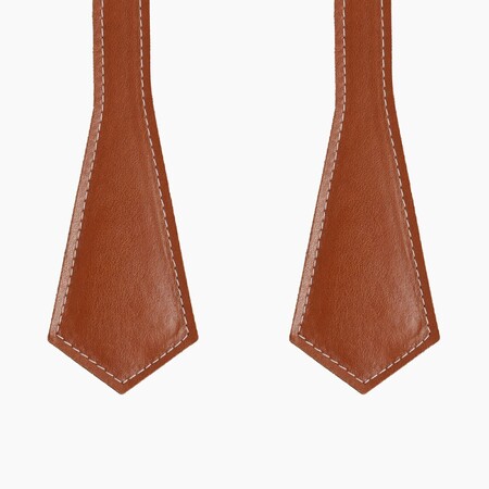 O bag short handles | pointy | leather
