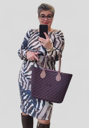 O bag urban midi burgundy & old pink