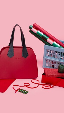 O bag reverse cherry & geomatric 