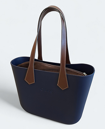 O bag classic navy blue & brown | SALE