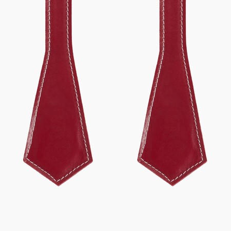 O bag short handles | pointy | cherry