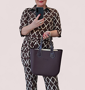 O bag mini burgundy & natural | SALE