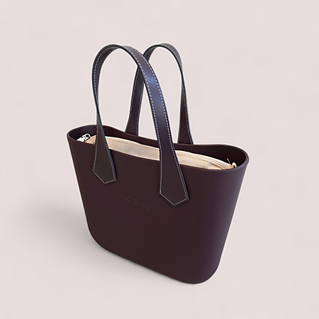 O bag mini burgundy & natural | SALE