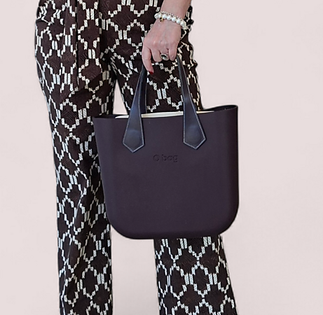 O bag mini burgundy & natural | SALE