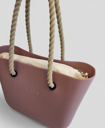 O bag classic old pink & rope | SALE