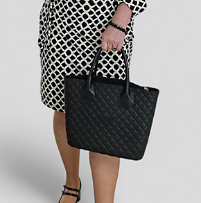O bag urban midi matelassé | black & sweetheart