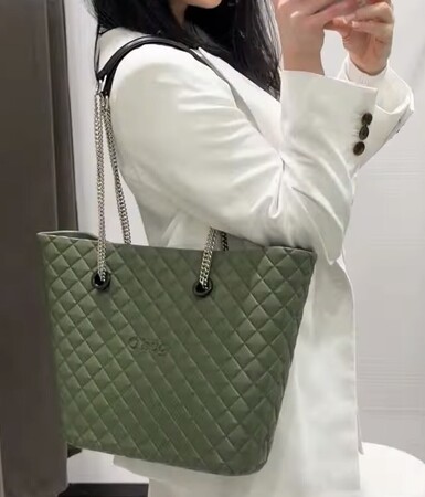 O bag urban midi matelassé | military & chain | SALE