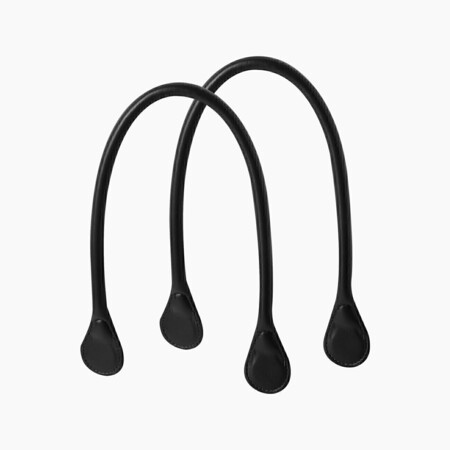 O bag long hammered handles | black