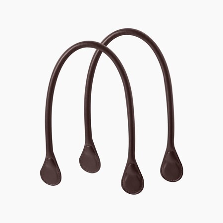O bag long hammered handles dark brown