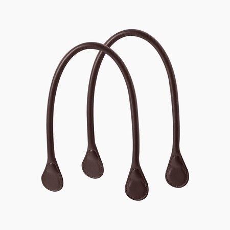 O bag long handles | hammered | dark brown