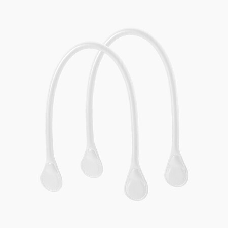 O bag long handles | hammered | white