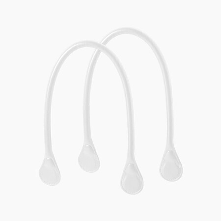 O bag long handles | hammered | white