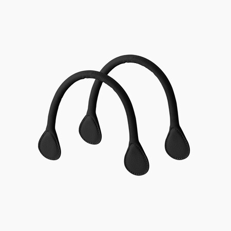 O bag short handles | hammered | black