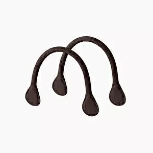 O bag short hammered handles | dark brown