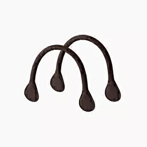 O bag short handles | hammered| dark brown