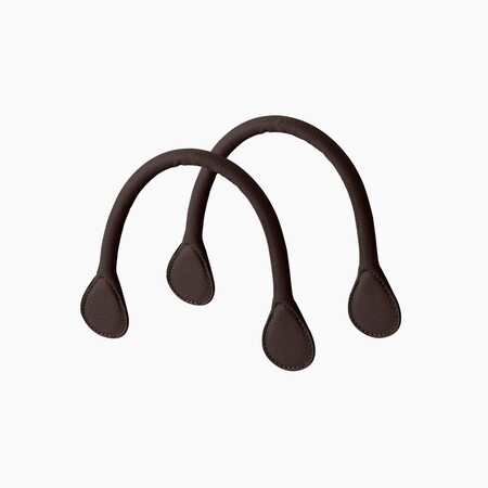 O bag short handles | hammered| dark brown