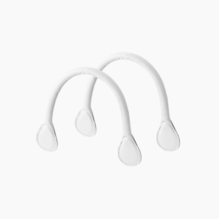 O bag short handles | hammered | white