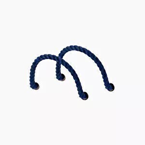 O bag short handles | rope | blue