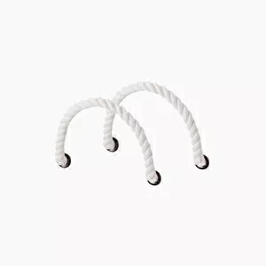 O bag short handles | rope | white