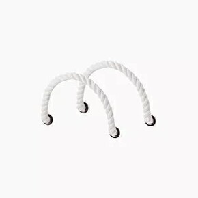 O bag short handles | rope | white