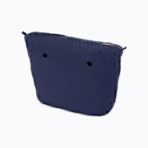 O bag mini innerbag zip-up canvas blue