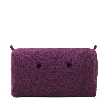 O bag city innerbag zip-up |bouclé | aubergine