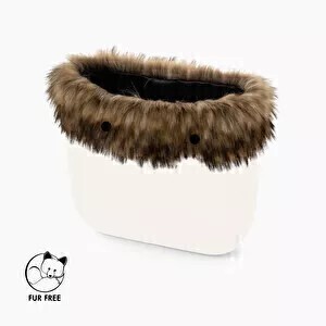 O bag mini trim faux murmasky fur natural