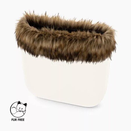 O bag classic trim faux murmasky fur natural