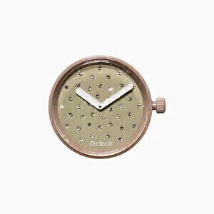 O clock dial crystal dove green